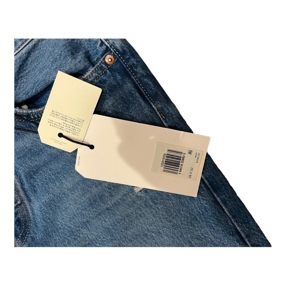 Levi’s 501 Straight Leg Distressed Button Fly Jeans Women’s Size 26 NWT - Picture 11 of 15